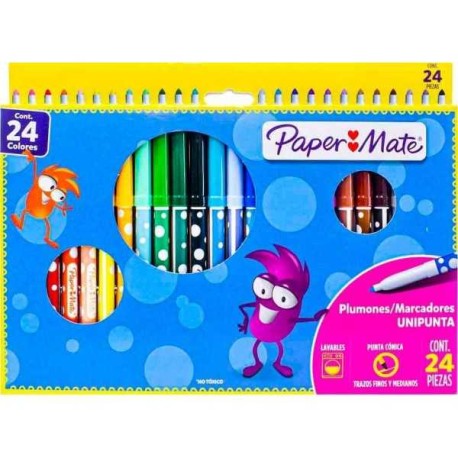 Plumones Paper Mate c/24