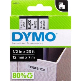 Cinta para Rotular Negro/Blanco Dymo