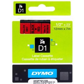 Cinta para Rotular Negro/Rojo Dymo