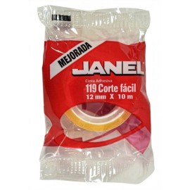 Cinta Transparente 12 mm x 10 m 119 Corte Fácil Janel