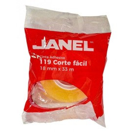 Cinta Transparente 18 mm x 33 m 119 Corte Fácil Janel