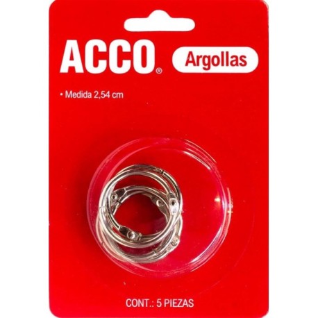 Argollas 2.54 cm c/5 Acco