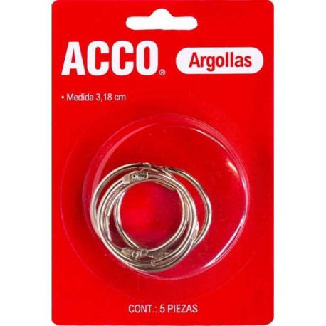 Argollas 3.18 cm c/5 Acco