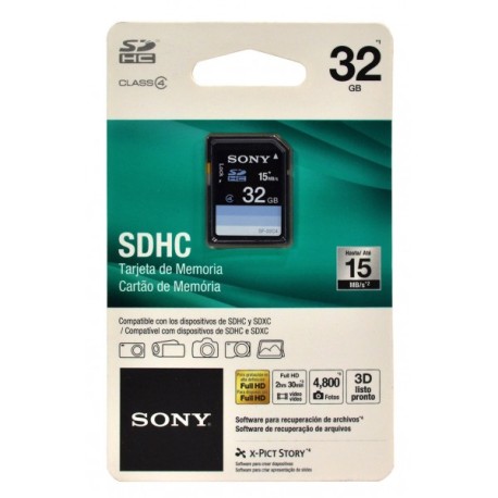 Tarjeta de Memoria Clase 4 SDHC 32 GB Sony
